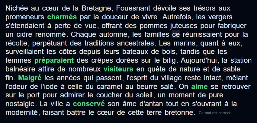 Dictée inversée générée par Anima